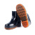 品之德 PVC低筒雨鞋牛筋底低帮雨靴工作水鞋胶鞋 PX--035 黑色 41码