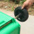 大号环卫垃圾桶轮子120L/240L户外塑料垃圾桶轮轴配件轱辘通用轮 空心轴配加厚轮子48厘米