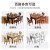 晨巢 餐桌 实木餐桌 可伸缩折叠圆桌餐桌家用现代中式饭桌餐厅家具 1.5米胡桃色 一桌六椅