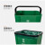 安达通 分类垃圾桶 带提手压圈小号办公室酒店客房桶 10L绿色（厨余垃圾）