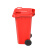 舒蔻（Supercloud）大号塑料分类垃圾桶小区环卫户外带轮加厚垃圾桶全国标准分类 120L加厚红色有害垃圾