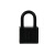 HG.LOCK（红光） 30MM黑色方形挂锁 HG-30B 30*14*52mm