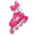 美洲狮（COUGAR）轮滑鞋儿童闪光溜冰鞋男女滑冰旱冰鞋女轮滑鞋男童 粉红全闪套装 L(可调37-41码)