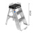 稳耐（werner）SSA03CN 铝合金梯蹬 重工业级三步折叠梯子 0.9米工程梯