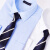 诺斯.马丁领带男士商务校园学生学院风手打7.5cm 深蓝条纹7.5cm