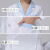 尊嘉 白大褂长袖医护士服生美容院工作服实验服纹绣服养生会所工作服 纯蓝女款(短袖） XL