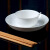 馨铭堂 时尚56头韩式陶瓷餐具套装碗盘碟 白瓷