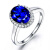 米莱珠宝 2.09克拉坦桑石椭圆形戒指 18k金镶钻石戒指 彩色宝石