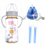爱得利（IVORY） 婴儿奶瓶吸管杯新生宝宝奶瓶水杯PPSU带柄自动宽口径奶瓶 T-17白+p4橙