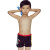 奇海（QIHAI）儿童泳衣男童泳裤平角男孩大小童宝宝温泉泳装106146 黑色XL码