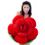 优观 玫瑰花抱枕创意靠垫毛绒玩具情人节结婚婚庆生日礼物女 红色 30厘米连叶子