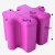 帅力 收纳盒储物凳 糖果色PP塑料卧室客厅收纳盒玩具杂物拼插储物凳子 单个装紫色SL1602D6