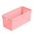 Inoma日本A4纸收纳盒整理篮食品零食收纳筐桌面收纳盒带标签 粉色4581
