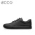 爱步（ECCO）男鞋简约系带平底板鞋男时尚舒适透气休闲鞋 凯尔530694 黑色53069401001 44