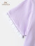 英氏（YEEHOO）女童T恤儿童短袖夏季薄款花边领学院风polo衫中大童装洋气夏装新 花边小雏菊风信紫 160