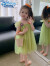 迪士尼女童夏装连衣裙2024新款洋气儿童吊带蓬蓬网纱裙子夏季宝宝公主裙 绿色 110cm