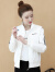 皮尔卡丹秋冬季短外套女装2023新款春秋时尚宽松短款风衣女士夹克衫上衣潮 白色 XL（115-125斤）