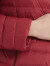 杰奥羽绒服轻薄时尚休闲短款可脱卸帽90%白鸭绒秋冬女士外套 5395#梅洛红 165/M