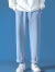 NASA GISS官方潮牌联名牛仔裤男宽松复古美式高街潮流休闲长裤 浅蓝 2XL 