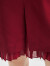 爱特爱（EITIE）冬季新款商场同款双层开衩拼接裙摆宽松一步裙连衣裙5207951 红蔓61 170/42/XL