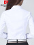 皮尔卡丹（pierre cardin）100纯棉白色衬衫女长袖职业装白衬衣秋季工作服气质通勤OL纯色女 白色长/袖 L(建议90-100斤)