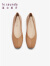莱尔斯丹2024春季【舒芙蕾】新款优雅纯色通勤工作皮鞋舒适单鞋女鞋02101 棕啡色 CMK 38