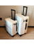 CONLEYKELDON2024新款出口日本前置开口行李箱万向轮网红拉杆箱女20登机箱24 白色高配【带usb接口】 20寸