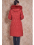 Pink Mary/粉红玛琍商场同款狐狸毛领带帽中长款显瘦羽绒服女PMAKW7515 砖红色 XS码 (155)