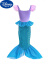迪士尼（Disney）女童美人鱼公主裙夏季小女孩六一演出服装洋气儿童人鱼姬亮片裙子 绿色美人鱼公主裙+五件套 100cm