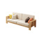 实木沙发客厅实木现代简约小户型布艺沙发新中式沙发三人位 原木色