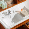 四季沐歌 （MICOE） M-GS1124(80)四季沐歌实木浴室柜套装 橡胶木浴室柜组合套装 陶瓷洗手盆卫浴柜