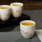 金镶玉 茶杯 凝脂白玉四君子杯(手绘）中国白茶具品茗杯品茶杯主人杯