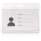 得力(deli)50只软质横式证件卡套工作证 透明公交卡套员工牌