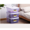 天马Tenma 卡式蓝紫整理箱44L两只装 塑料透明家用零食杂物玩具储物小盒子儿童衣服加厚特大号收纳箱储物箱