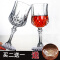 尚品志（SPZ）无铅水晶玻璃红酒杯钻石高脚杯套装 2支装送小果盘