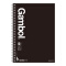 国誉（KOKUYO）学生办公Gambol高级系列双螺旋装订本子 笔记本 易撕线 空白 B5/50页 4本/包 黑色WCN-GTN1556