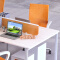 屏风办公桌组合员工桌职员桌卡座现代简约工作位钢架电脑桌八人位含椅子
