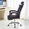 泉枫 人体工学电脑椅子 可躺家用转椅 办公椅 老板椅 Q134-03-全黑带搁脚