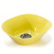 茶花（CHAHUA） 水果盘果盆客厅创意沙拉水果盆塑料洗水果盆时尚沙拉碗水果 方形(黄色)
