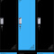 彩色更衣柜铁皮柜员工储物柜带锁柜多门柜寄存包柜鞋柜浴室健身储存柜拆装六门黑边天蓝色