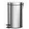 家杰 脚踏翻盖不锈钢垃圾桶8L  家用厨房家居镜面翻盖卫生桶 JJ-GB201