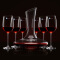 欧式水晶红酒杯波尔多葡萄酒杯高脚杯子水晶玻璃杯醒酒器酒具套装 6支350ml红酒杯+天鹅醒酒器