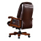牛皮老板椅多功能办公椅可躺电脑椅实木脚转移-褐色