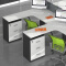 屏风办公桌组合员工桌职员桌卡座现代简约工作位钢架电脑桌干字型4人位含椅子2800*2400*750