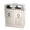 和畅 不锈钢户外分类垃圾桶市政环卫果皮箱物业小区垃圾桶室外大号垃圾箱带烟灰缸可回收垃圾桶 GPX-98A不锈钢 L700*W350*H835mm