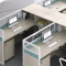 屏风办公桌职员桌员工桌员工位工作位电脑桌卡座干字型4人位3000*2800*1100