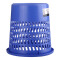 探戈(TANGO)垃圾桶塑料实色办公纸篓/垃圾篓办公厨房卫生间客厅 255mm直径 蓝色