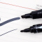 齐心MK803记号笔大双头2mm/6mm粗细两用两头笔物流笔油性笔擦不掉 黑色1支