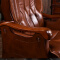 多功能老板椅进口牛皮总裁椅电脑椅可躺办公椅-棕色