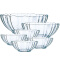乐美雅 沙拉碗 阿尔卡德钢化玻璃碗汤碗沙拉碗甜品碗莲花碗套装 6件套